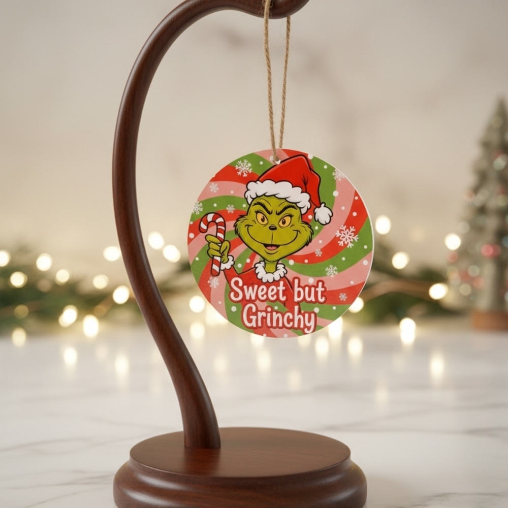Sweet but Grinchy Holiday Ornament